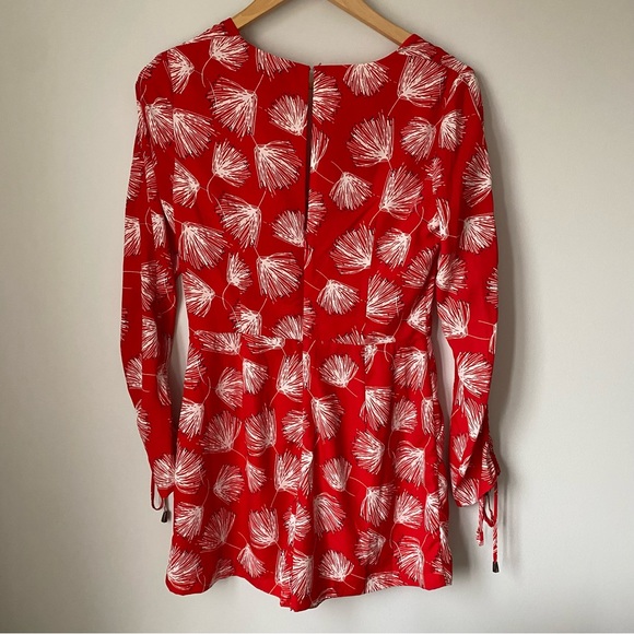 Red Floral Romper - Picture 5 of 6